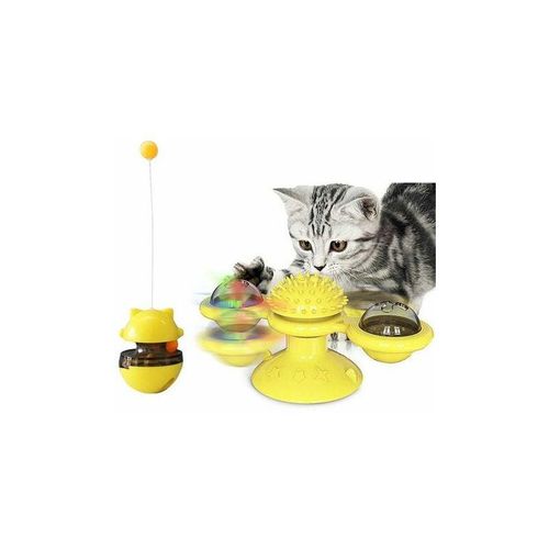 Betterlife Katzenspielzeug Interaktives Katzenspielzeug Katzenspielzeug Track Ball Tumbler Katzenspielzeug Set Gelb ==