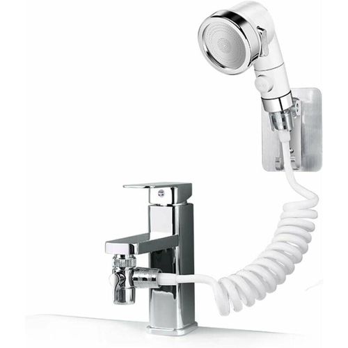 Waschbecken-Duschkopf-Set, Badezimmer-Handbrause, Waschbecken-Handbrause, 1,5 m Teleskopschlauch, perfekt zum Haarewaschen oder Reinigen des