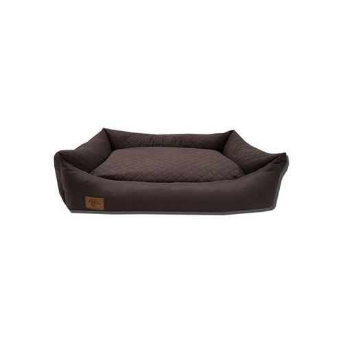 Hundebett - 100 x 70 cm - waschbarer Bezug - wasserdicht - Hundebett - Kissen - braun