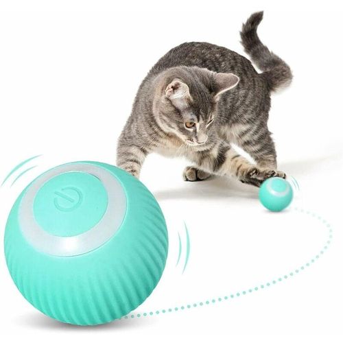 Longziming - Intelligenter Katzenball, interaktives Katzenspielzeug, automatische 360-Grad-Drehung und USB-Aufladung, interaktives Katzenspielzeug
