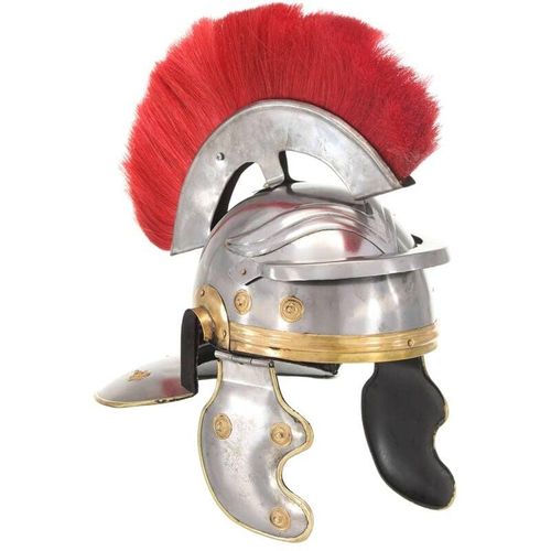 Römischer Soldaten-Helm Antik Replik für larp Silbern Stahl