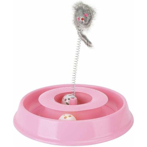 Roller Katzenspielzeug, Interaktives lustiges Katzenspielzeug, Katzenspielzeug, Circuit Ball (Rosa)