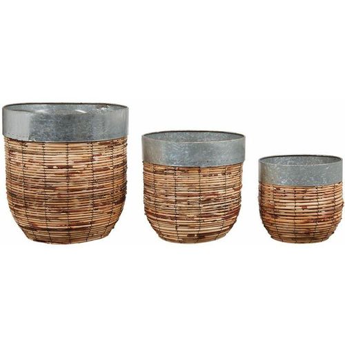 Bertopf aus Rattan 'Paolo' (3er-Pack)