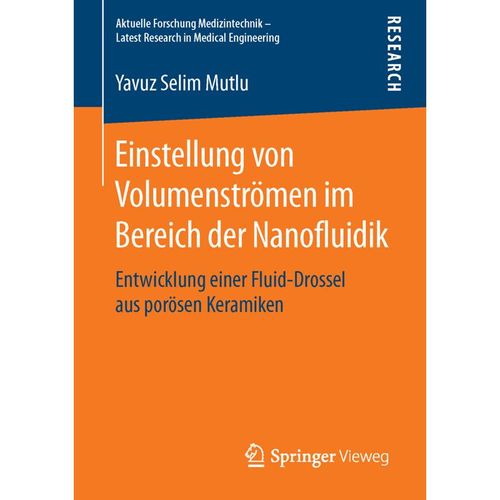 Einstellung von Volumenströmen im Bereich der Nanofluidik - Yavuz Selim Mutlu, Kartoniert (TB)