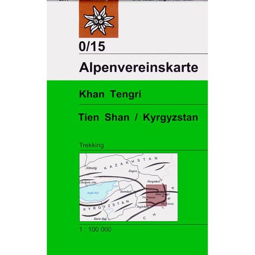 Khan Tengri, Tien Shan / Kyrgyzstan, Karte (im Sinne von Landkarte)