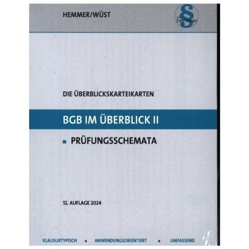 Überblickskarteikarten BGB im Überblick II - Nebengebiete - Karl-Edmund Hemmer, Achim Wüst, Kartoniert (TB)