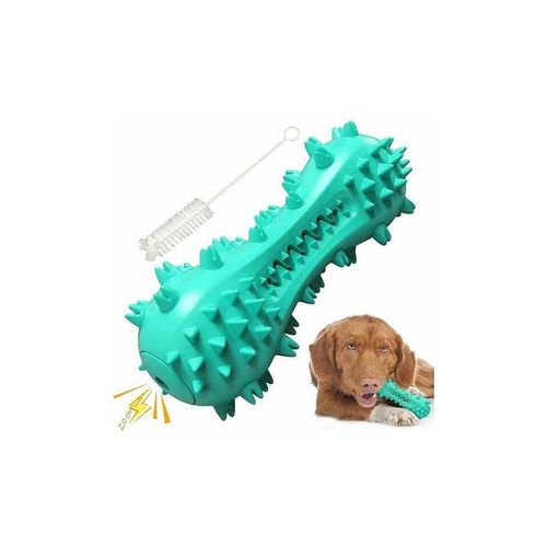 Eting - Hundespielzeug Kauen Zahnbürste Zähneputzen Quietschendes Knochen-Stick-Spielzeug Robustes, langlebiges Naturkautschuk-Zahnspielzeug für