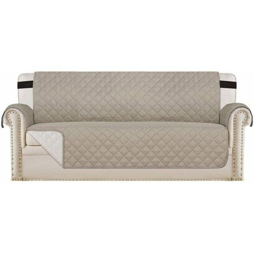 Sofa-Schonbezüge, wasserabweisend, aufgewertet mit elastischen Riemen, rutschfestem Schaumstoff, Haustier-Couchbezug aus Mikrogewebe