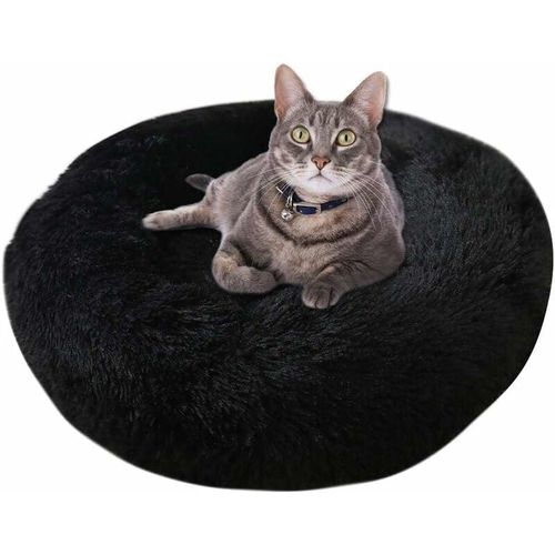 LYCXAMES – Rundes Plüsch-Katzenbett für Haustierkatzen und kleine Hunde, Katzenbett-Kissen, Donut-Hundebett, geeignetes Nestsofa XH062 (Durchmesser: