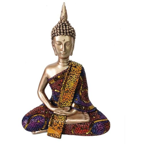 Buddha Buddhas Graue Buddha-Figur – 30 x 22 x 13 cm - Gris - Signes Grimalt