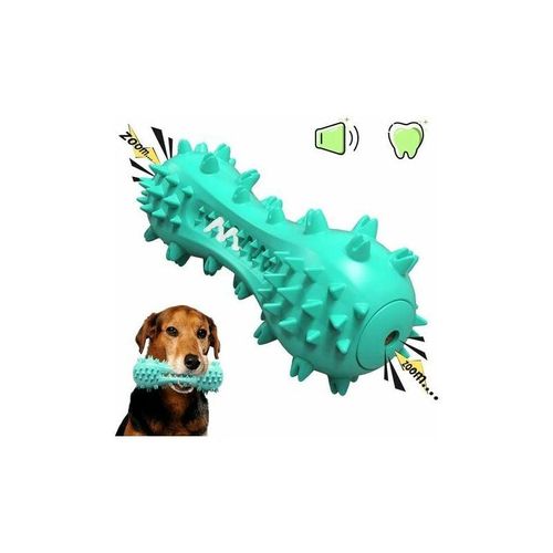 Reinigbares Hundespielzeug, Hundezahnbürste, Vollgummi-Kauspielzeug für kleine und mittlere Hunde, Blau