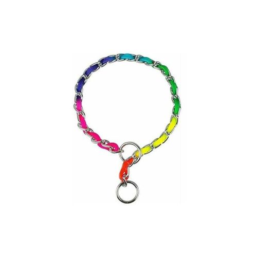 Eting - Pet Dog P-Chain-Halsband, Regenbogenfarbe, Edelstahl, Würgehalsbänder (s, 2,5 mm)