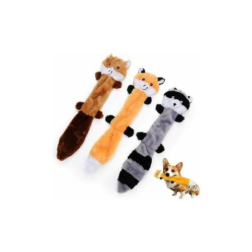 3er-Pack Quietschendes Hundespielzeug, Ungefüllt und Gefüllt, Langlebiges Quietschspielzeug, Interaktives Hundekauspielzeug für kleine und