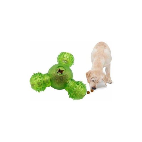 Interaktives Hundespielzeug, Hundeleckerlispender, Hundefutterspender, Bissfestes Kauspielzeug aus Gummi