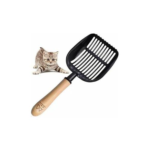 Katzentoilettenschaufel, Antihaft-Katzenstreuschaufel aus Metall mit Ständer Katzentoilettenschaufel – Katzentoilettenschale für die Toilette von