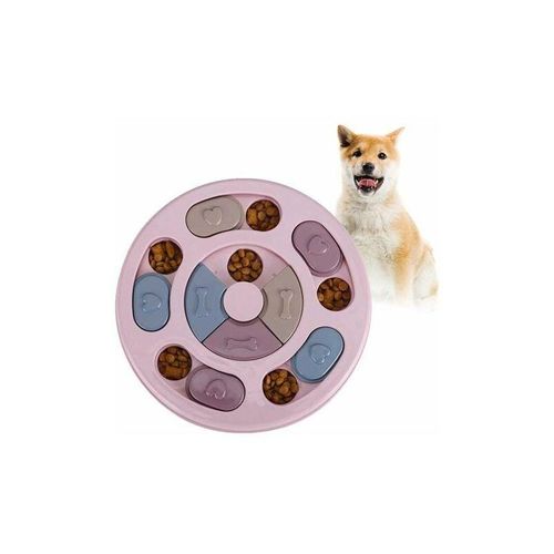 Hundepuzzle, Hundefutterspender-Spielzeug, langlebiges interaktives Hundespielzeug, Hunde-IQ-Trainingsspielzeug, Verbesserung des iq (Rosa)