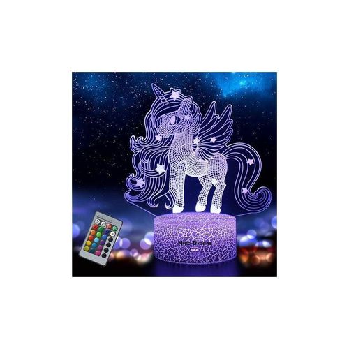 Tovbmup - Einhorn-Nachtlicht für Kinder Baby, Einhorn-Geschenke für Mädchen, Einhorn-Spielzeug, 16 farbwechselnde Einhorn-Lichter, Lampe mit