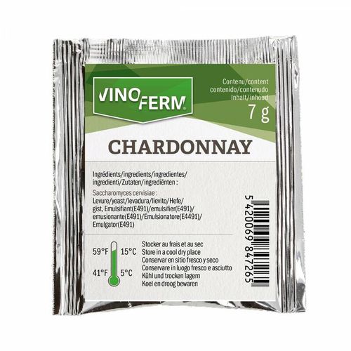 Ich-zapfe - Weinhefe, Trockenhefe Wein Vinoferm Chardonnay, 7g