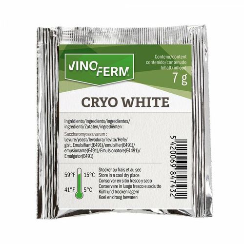 Weinhefe, Trockenhefe Wein Vinoferm Cryo White, 7g