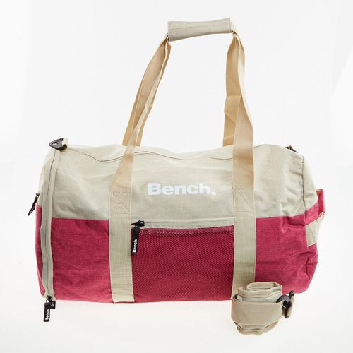 Pink-beigefarbene Sporttasche mit Farbblockdesign