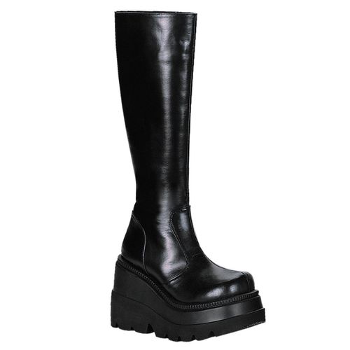SHAKER-100 Damen Boots von DemoniaCult, Schwarz EU 42, US 12