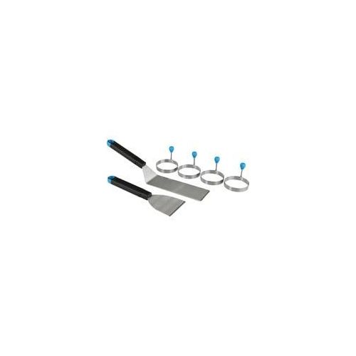 Frühstücks-Besteckset, Grillbesteck edelstahl/schwarz, 6-teilig