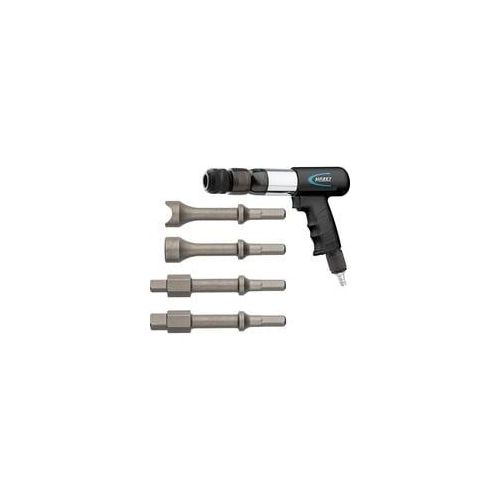 Vibrationsmeißel-Satz 9035V/5, Druckluft-Werkzeug schwarz/blau, inkl. 4 Meißel