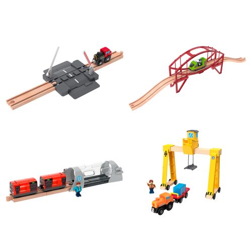 Playtive Eisenbahn Erweiterungs-Set, mit Buchenholz
