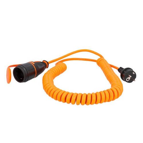 5 m Baustellen-Spiral-Verlängerungskabel H07Bq