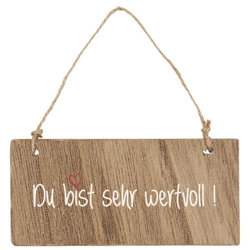 IB Laursen Holzschild Du bist sehr wertvoll, 15 x 6,6 cm