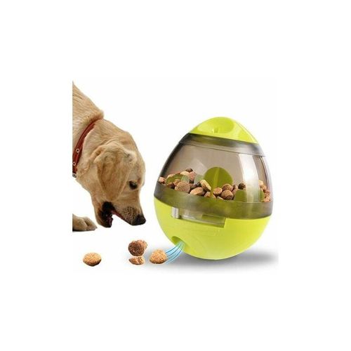 Hundespielzeug, Hunde- und Katzenfutterspender, Tierfutterkugel, leicht zu reinigen (grün)