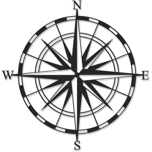 Decortie - metall dekoratif - NO:23 compass - NO:23 compass - Schwarz