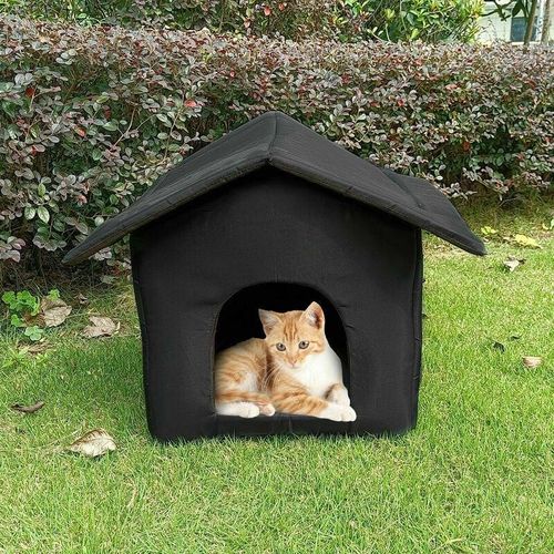 Wetterfestes Katzenhaus für den Außenbereich, Hundehaus für den Innenbereich, falt wetterfestes Katzenzelt, warmes Oxford-Tuch für den Winter, s