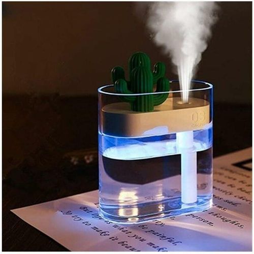 Luftbefeuchter 160 ml Luftbefeuchter Klar Kaktus Farblicht usb Ätherisches Öl Diffusor Auto Luftreiniger Aroma Nebelhersteller Diffusor Mini