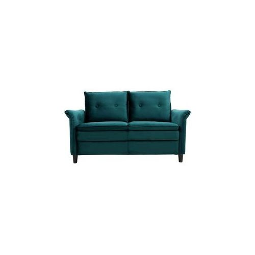 Design-Sofa aus Samt Petrolblau 2 Plätze CLIFF