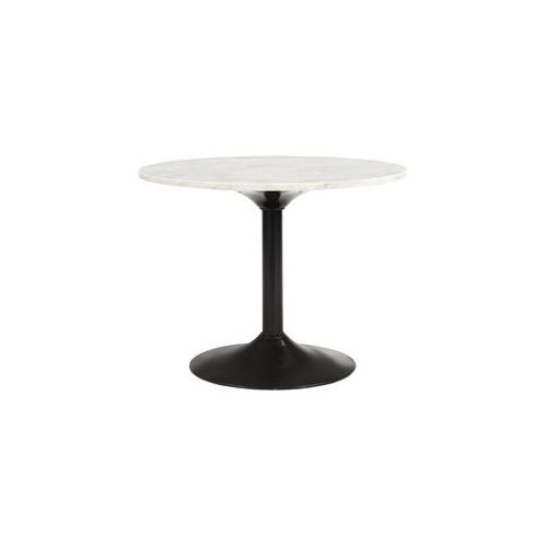 Couchtisch mit Marmorplatte und schwarzem Metall D60 cm COPEN