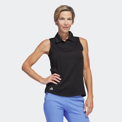 Texture Sleeveless Golf Polo Shirt