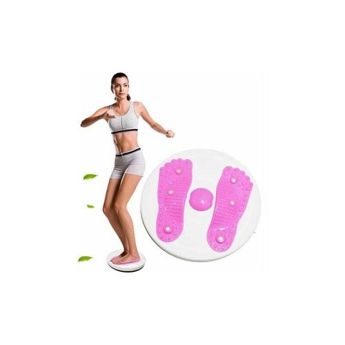 Hip Trainer: Fitness Taillendrehscheibe für schmale Taille, Ø 28cm (Fitnessplatte) pink