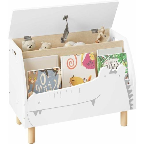 Kindersitzbank mit Stauraum 60x44x30 cm Sitzbank Spielzeugtruhe Spielzeugkiste für Kinder Spielkiste Bücher Spielzeug - Woltu