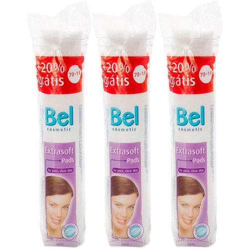 Bel Extra Soft Make-up Remover Pads handige verpakking 3x84 st