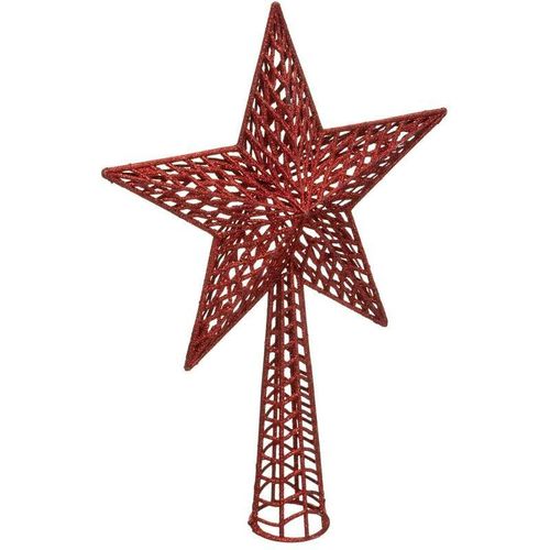 Roter stern wappen - Glitter - H. 38 cm - Feeric lights & christmas - Rot