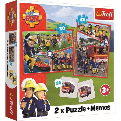 2 in 1 Puzzles + Memos Feuerwehrmann Sam