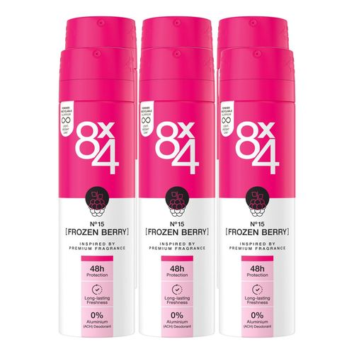 8x4 Deospray Frozen Berry 150 ml, 6er Pack