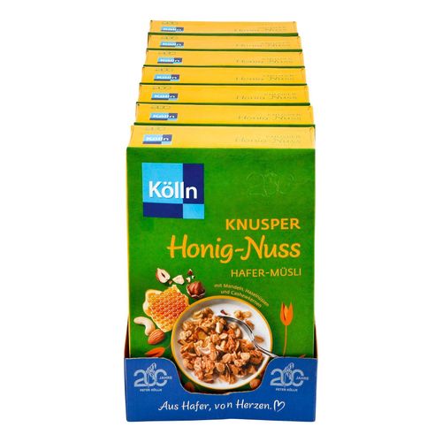 Kölln Knusper Honig-Nuss Müsli 500 g, 7er Pack