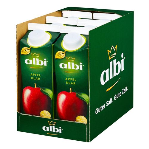 albi Apfelsaft klar 1 Liter, 6er Pack