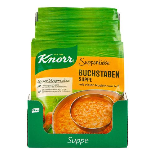 Knorr Suppenliebe Buchstabensuppe ergibt 0,75 Liter, 14er Pack