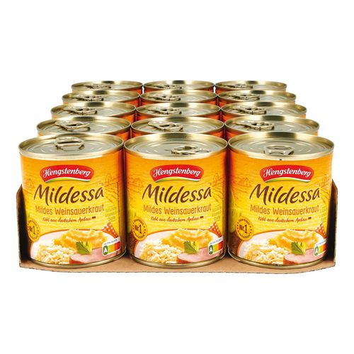 Hengstenberg Mildessa Sauerkraut 285 g Abtropfgewicht, 15er Pack