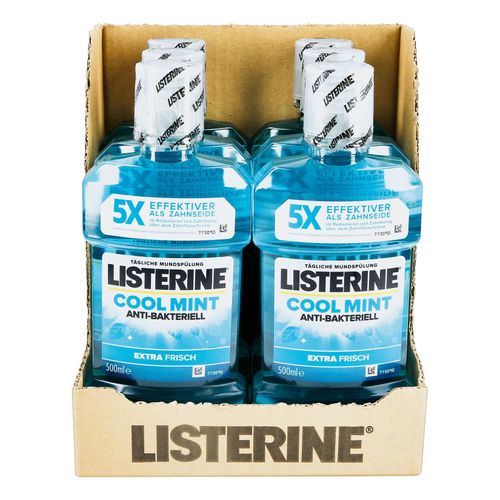 Listerine Mundspülung Cool Mint 500 ml, 6er Pack
