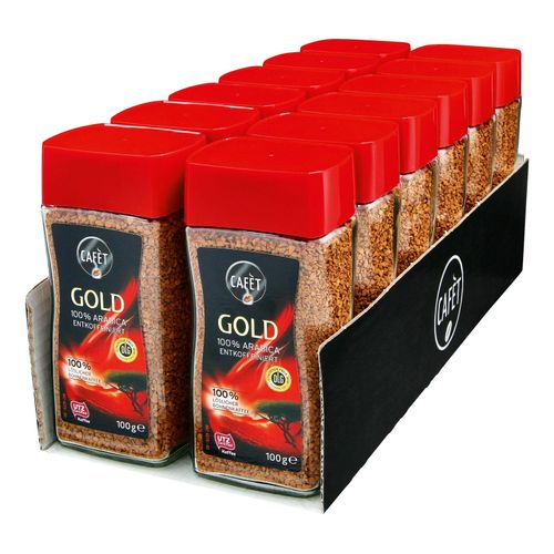 Cafet Kaffee Gold entkoffeiniert 100 g, 12er Pack