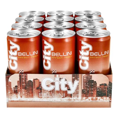 City Bellini Pfirsich 5,5 % vol 0,20 Liter Dose, 12er Pack